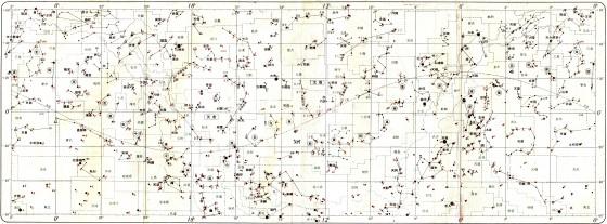 中国古代星宿和国际通用星座名的对照(黄道部分)